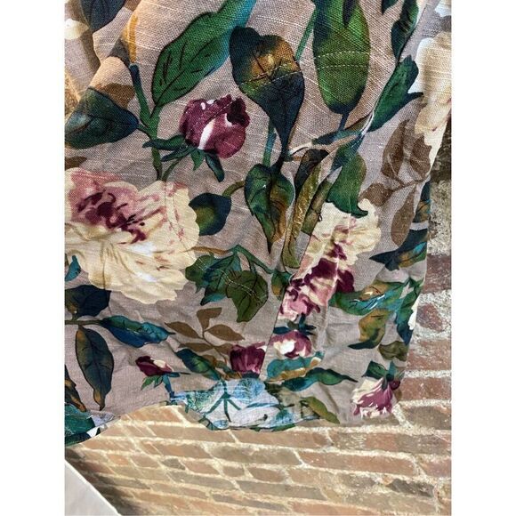 ZAFUL Women’s Size 7 Medium Floral Linen Tunic with Adjustable Button Sleeves an - Picture 6 of 8